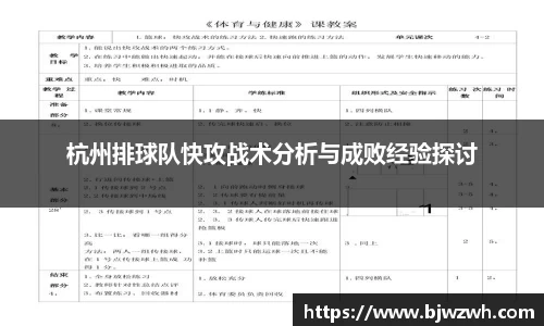 杭州排球队快攻战术分析与成败经验探讨
